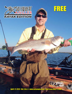 Saltwater Angler Kayak Magazine April 27th Redfish in Corpus Christi