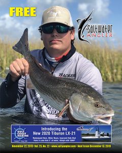 Nicholas Urbanski with a 27.5 inch slot red in Corpus Christi Bay