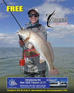 Erica Rae Hirsch with a redfish in the Lower Laguna Madre