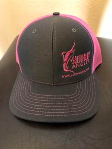Saltwater Angler Hat Neon Pink Charcoal