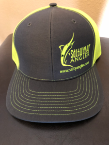 Saltwater Angler Hat Neon Yellow Charcoal