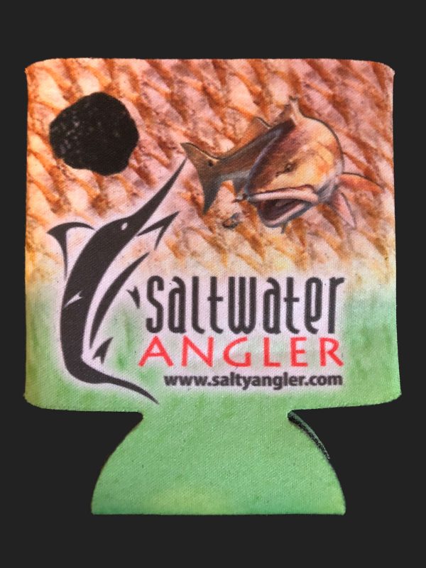 Saltwater Angler Green Redfish Koozie