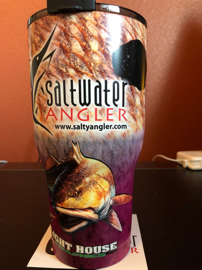 Pink Saltwater Angler RTIC Insulated Cup Saltwater Angler