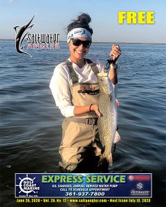 Paige Butler with a trout in Port Mansfield, Texas