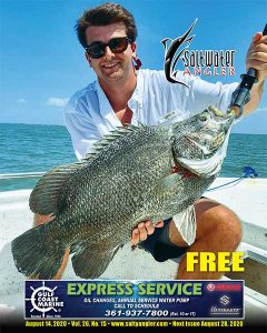 Jake Arrell with a Tripletail in Rockport, Texas