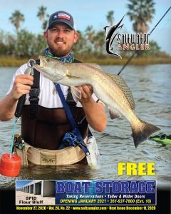 Nick Anderson caught this 5lb & 25" speckled trout on the south shoreline of West Bay Galveston on 11/14/20. Throwing live croaker with the 6’6” ML custom Laguna Devil Stik.