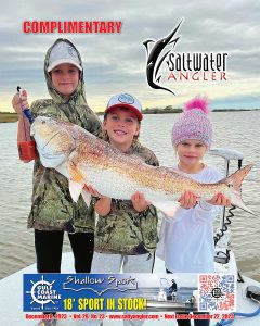 Miles Willcox (9) in the middle catches his first redfish that went 41" and 36 lbs. on Thanksgiving Day 2023. He needed his brother Mason (11) & sister Mila (7) to help him hold up this heavy hammer. Caught in Dularge, Louisiana