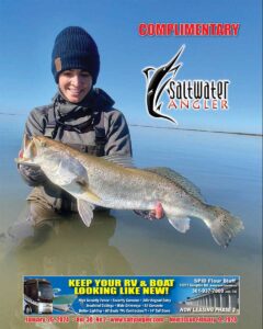 While wading in East Matagorda on a glass calm day, Lea Anne Powell caught this beautiful trout.